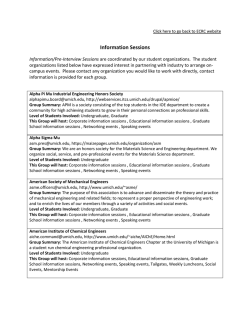 Information Sessions - University of Michigan