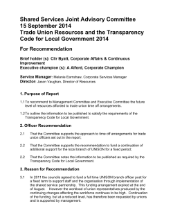 Trade Union Resources and the Transparency
