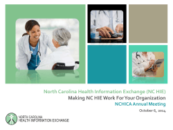 Making NC HIE Work For Your Organization