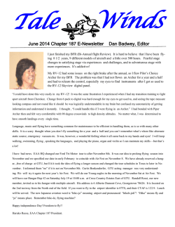 June 2014 Chapter 187 E-Newsletter Dan Badwey, Editor