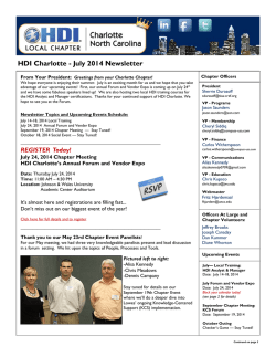 HDI Charlotte - July 2014 Newsletter