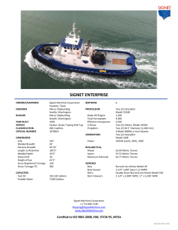 Download full specifications - Signet Maritime Corporation
