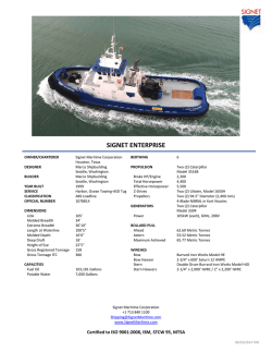 Download full specifications - Signet Maritime Corporation