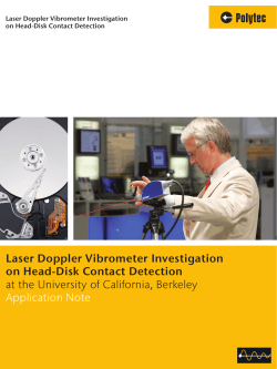 Laser Doppler Vibrometer Investigation on Head-Disk