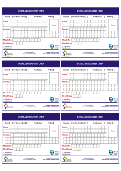 ID CARD FORM - Jyoti World School