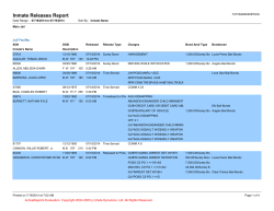 Inmate Releases Report - San Angelo Standard