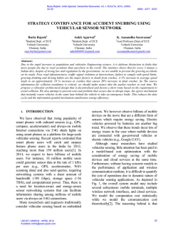 strategy contrivance for accident snubbing using vehicular
