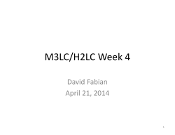 M3LC/H2LC Week 4