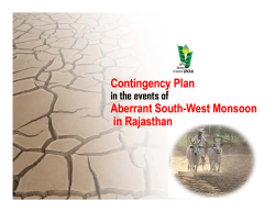 5. Contingency Crop Plan of the Rajasthan State for