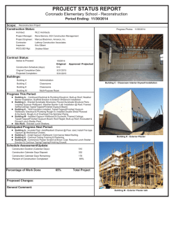 PROJECT STATUS REPORT