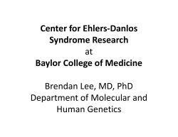 Center for Ehlers-Danlos Syndrome Research at Baylor College of