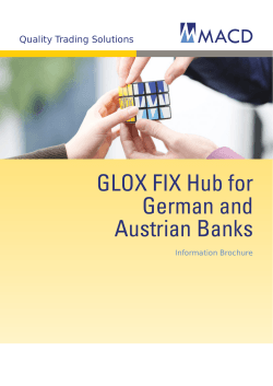 GLOX FIX Hub for German and Austrian Banks