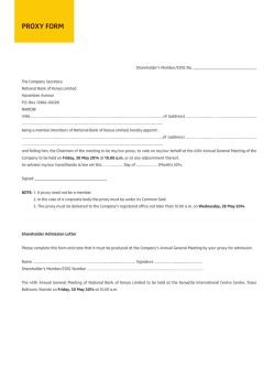 PROXY FORM - National Bank of Kenya
