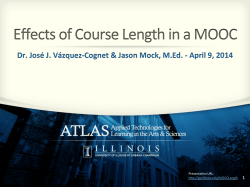 Effects of Course Length in a MOOC-FINAL