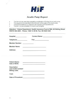 HIF Insulin Pump Request Form