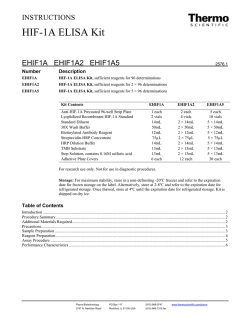 HIF-1A ELISA Kit - Pierce Biotechnology, Inc.