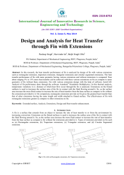 Design and Analysis for Heat Transfer through Fin with