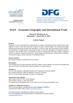 EGIT &ndash; Economic Geography and International Trade