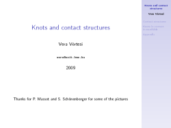 Knots and contact structures