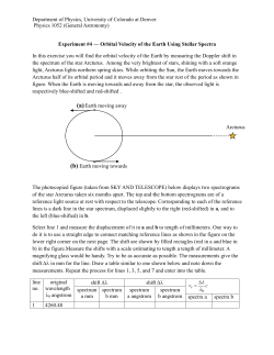 Departm Physics In this ex the spect light, Arc Arcturus figure. W