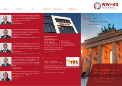 Company Brochure - German Tax Consultants