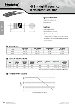 HFT - High Frequency Terminator Resistor