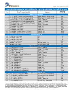 Non-Residential Lighting Systems and Controls Rebate