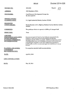 Docket 2014-026 - Springfield City Clerk