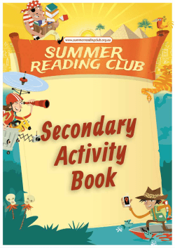 Secondary Activity Booklet (PDF 1.9MB).