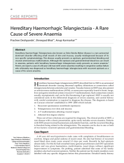Hereditary Haemorrhagic Telangiectasia