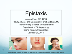 Epistaxis - The University of Texas Medical Branch