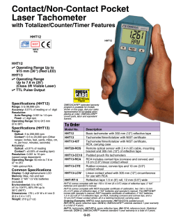 Contact/Non-Contact Pocket Laser Tachometer with Totalizer