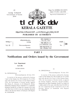 Gaz 28 NES - Kerala Gazette