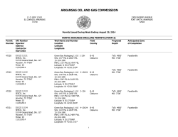 8/29/2014 - Arkansas Oil and Gas Commission