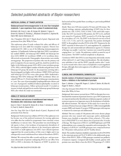 Selected published abstracts of Baylor researchers
