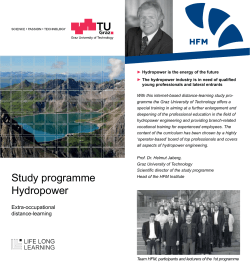 study program hydropower - Graz University of Technology