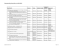 Clearwater Bay School Bus List 2014-2015