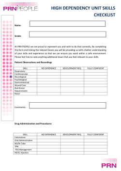 HDU-Skills-Checklist