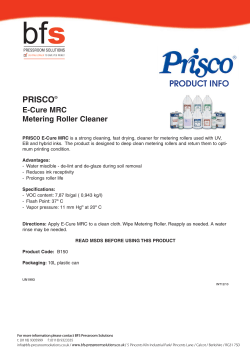 Prisco MRC E-Cure - BFS Pressroom Solutions