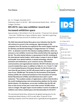 IDS 2015: new new exhibitor record and increased