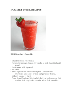 HCG DIET DRINK RECIPES