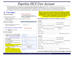 Paperless HCS User Account