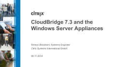CloudBridge 7.3 and the Windows Server Appliances