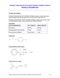 Pseudoephedrine Product Information (PSE HCl