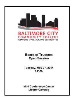 Board of Trustees - Baltimore City Community College