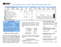 Calculating Your GRU Residential Water/Wastewater Bill