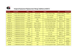 Original Equipment Replacement Range Additions 02/2014