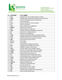 Member Organization List NO ACRONYM FULL