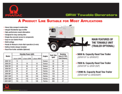 GRW Towable Generators - Electric Generators Direct