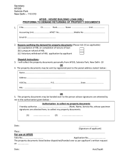 Application Form for Withdrawal / Return of HBL